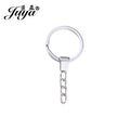10pcs/lot Key Ring Chain Bag Pendant 50mm Long Round Split Keychain Keyrings For Jewelry Making Handmade Accessories Wholesale