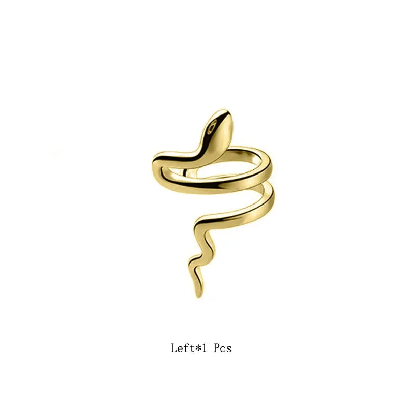 1 Pcs Snake Line Ear Clip Earrings for Women Girl Punk Animals Ear Cuff Party Fashion Silver Color Jewelry Gift
