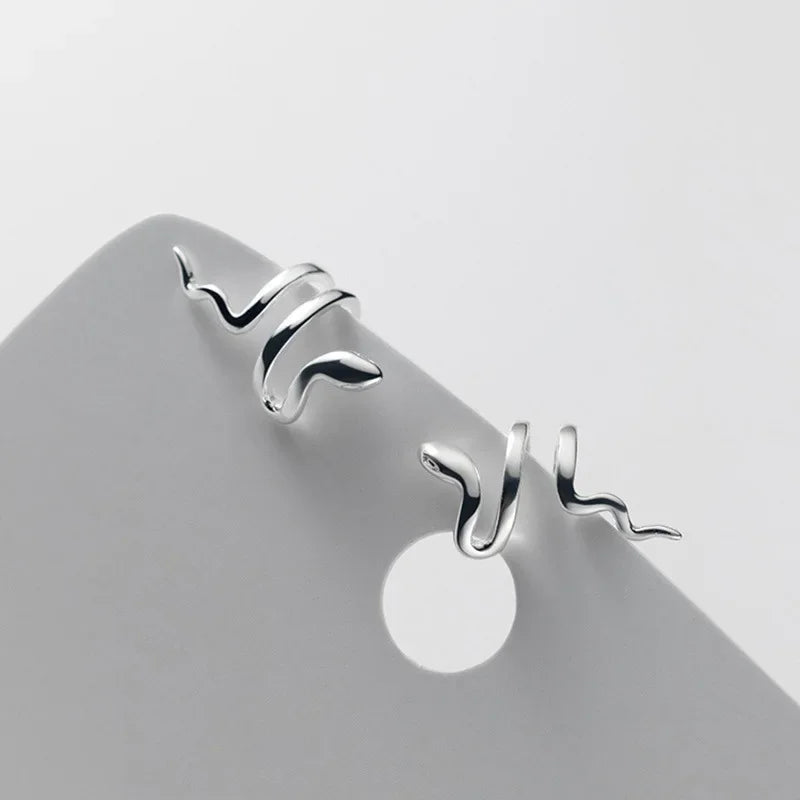 1 Pcs Snake Line Ear Clip Earrings for Women Girl Punk Animals Ear Cuff Party Fashion Silver Color Jewelry Gift