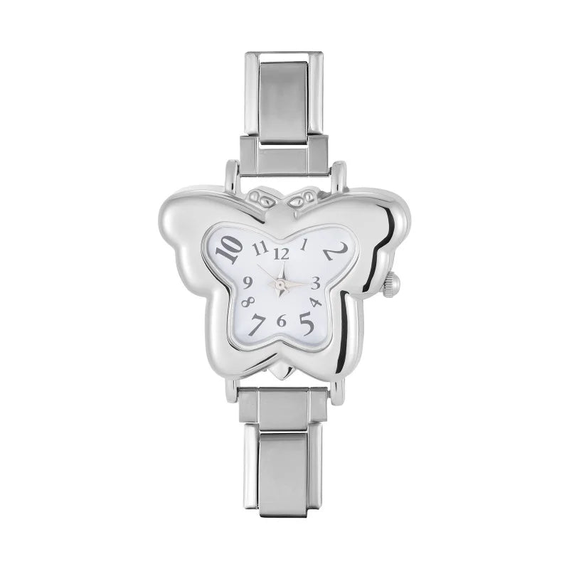 1PC High Quality Men Women's Stainless Steel Square Simple Watch 9MM Width Italian Charm Bracelet Bangle For DIY Jewelry Gifts