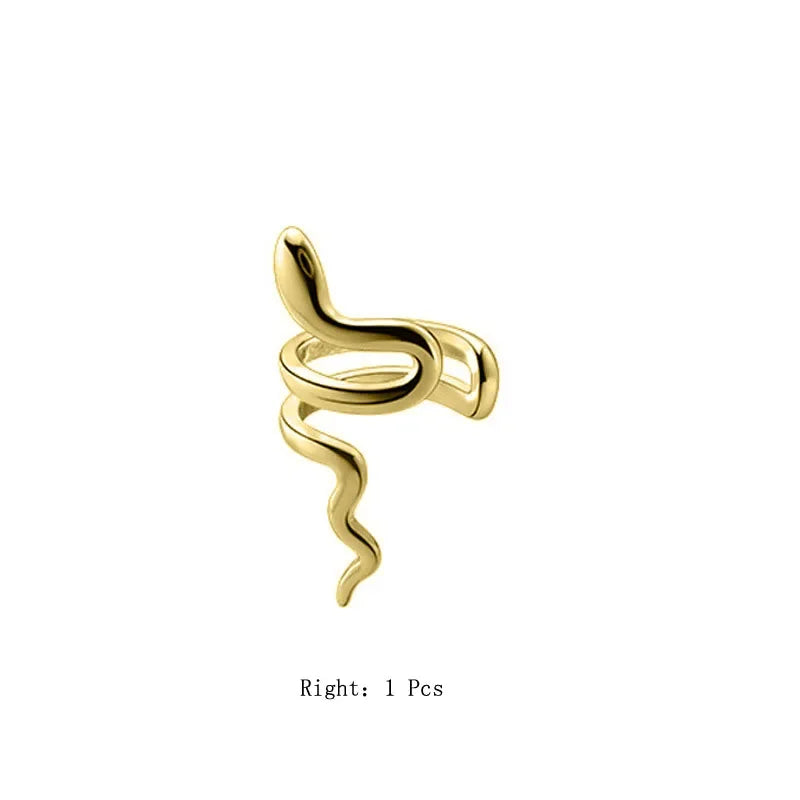 1 Pcs Snake Line Ear Clip Earrings for Women Girl Punk Animals Ear Cuff Party Fashion Silver Color Jewelry Gift