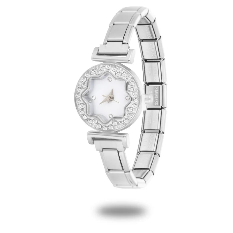 1PC High Quality Men Women's Stainless Steel Square Simple Watch 9MM Width Italian Charm Bracelet Bangle For DIY Jewelry Gifts