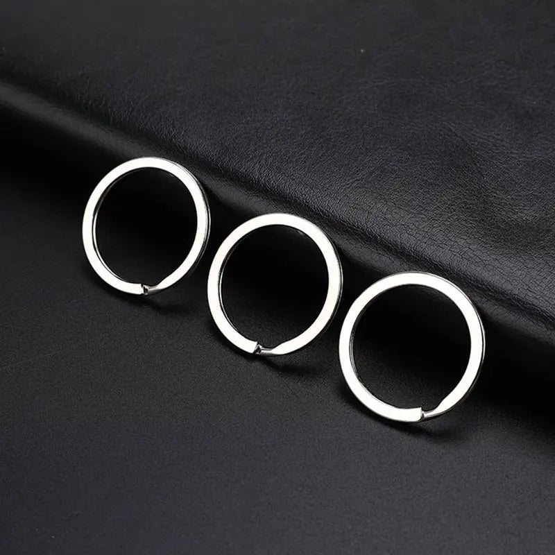 10pcs/lot Key Ring Chain Bag Pendant 50mm Long Round Split Keychain Keyrings For Jewelry Making Handmade Accessories Wholesale
