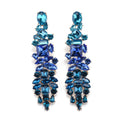 2026 New Fashion Crystal Rhinestones Long Earrings Women Indian Statement Large Baroque Earring Jewelry Rose Green Blue Clear